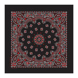 22 In Traditional USA Paisleys Bandana - Black-Red (Q306522)
