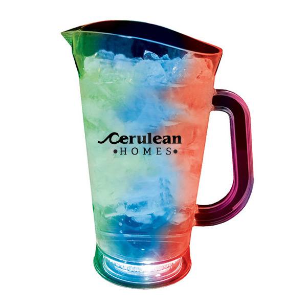 70 Oz. 3-Light Plastic Light-Up Pitcher  Imprinted with Logo (Q312522)