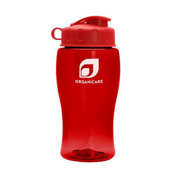 18 Oz. Transparent Bottle - Flip Lid  Imprinted with Logo (Q313722)