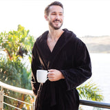 Terry Velour Hooded Colored Robe (Q314211)