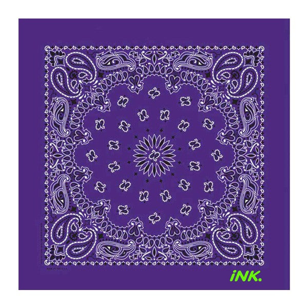 22 In Traditional USA Paisleys Bandana - Purple (Q316522)