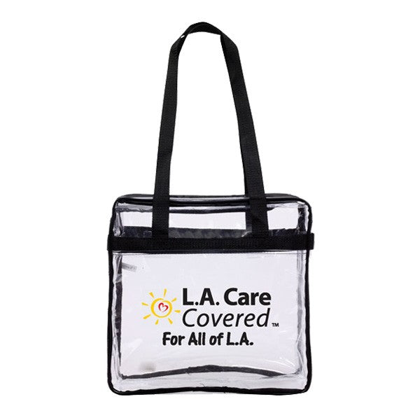 Heavy Duty Clear Stadium Tote  Imprinted with Logo (Q319111)