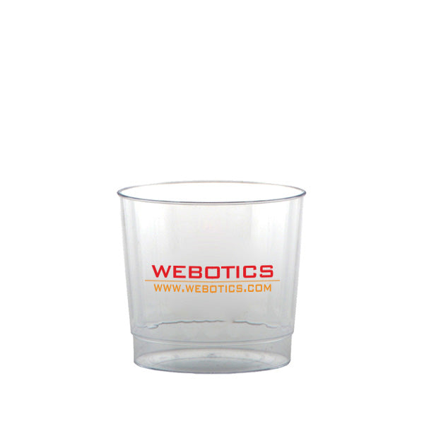 9 Oz. Clear Fluted Digital Plastic Cup  Imprinted with Logo (Q322211)