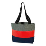 Tri-Stripe Velvet Open Tote Bag (Q326422)