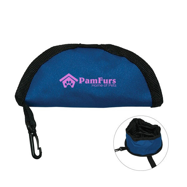 Collapsible Travel Pet Bowls  Imprinted with Logo (Q327711)