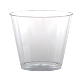 9 Oz. Clear Fluted Plastic Rocks Cup (Q332211)