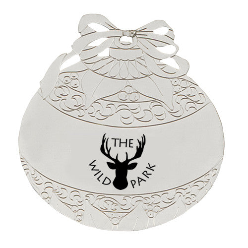 Silver Ball Shape Ornament  Imprinted with Logo (Q334235)