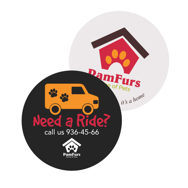 Circle Car Sign Magnets (3.75"D) (Q335511)