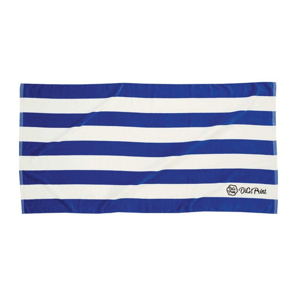 30 x 60 11 Lbs. Velour Cabana Stripe Towel  Imprinted with Logo (Q336211)
