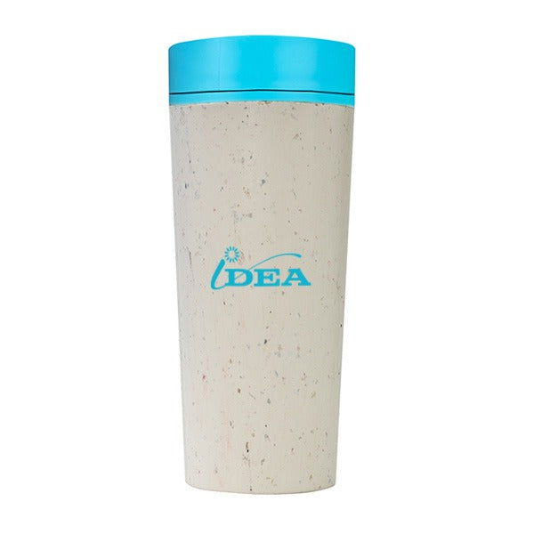 16 Oz. Circular Cup Travel Mug - Harbor Blue  Imprinted with Logo (Q337522)
