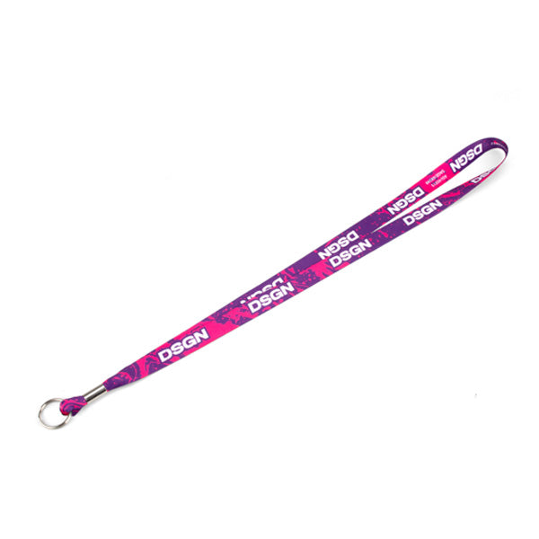 .63 Inch Satin Finish Full Color Lanyard  Imprinted with Logo (Q338722)