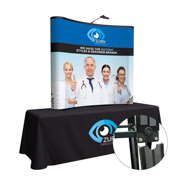 6' Full Mural Curved Arise Tabletop Display Kits  Imprinted with Logo (Q340611)