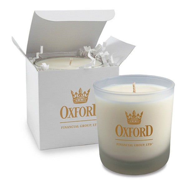 11 Oz. Satin Frosted Tumbler Candle With Gift Box  Imprinted with Logo (Q341211)