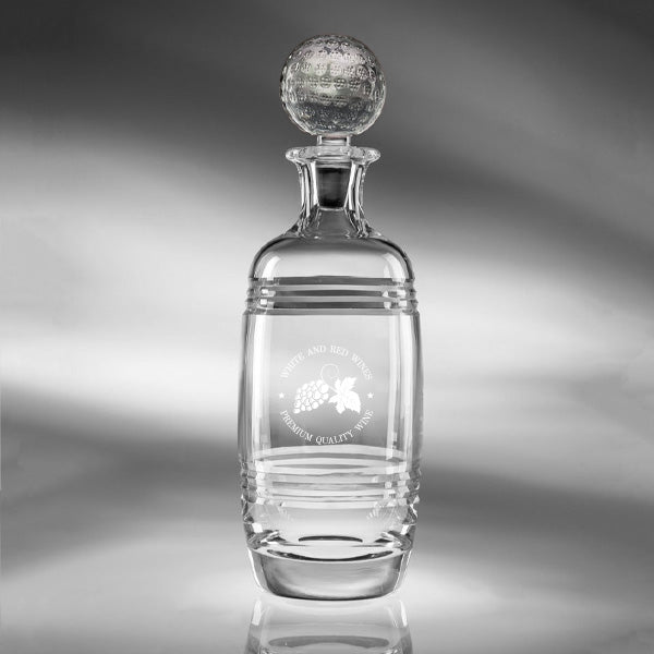 34 Oz. Bluegrass Decanter - Golf  Imprinted with Logo (Q347211)