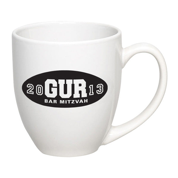 15 oz. Bistro Ceramic Mugs (Solid Colors)  Imprinted with Logo (Q348911)