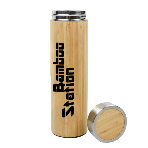 Bamboo Insulated Bottles  Imprinted with Logo (Q353811)