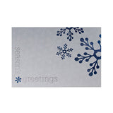 Blue Snowflakes on Silver Holiday Cards (Q353911)