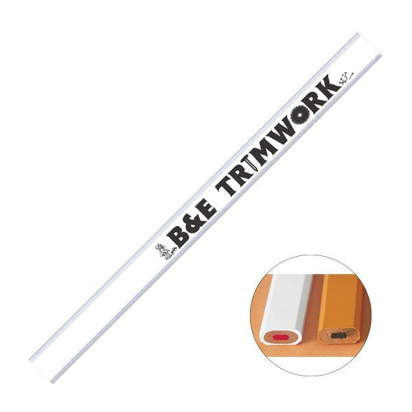International Carpenter™ Crayon Lead Pencil  Imprinted with Logo (Q358111)