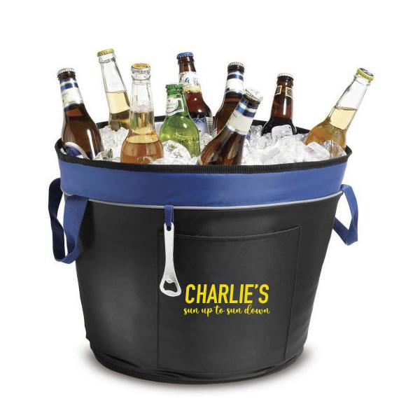 Celebration Bucket Cooler - Royal Blue  Imprinted with Logo (Q359211)
