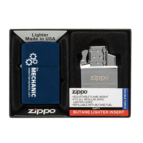 Matte Zippo® Lighter & Double Butane Insert Set  Imprinted with Logo (Q367211)