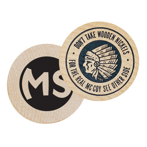 Real Mc Coy Wooden Nickels  Imprinted with Logo (Q368411)