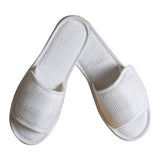 Open Toe Italian Waffle Weave Slippers (Q368811)