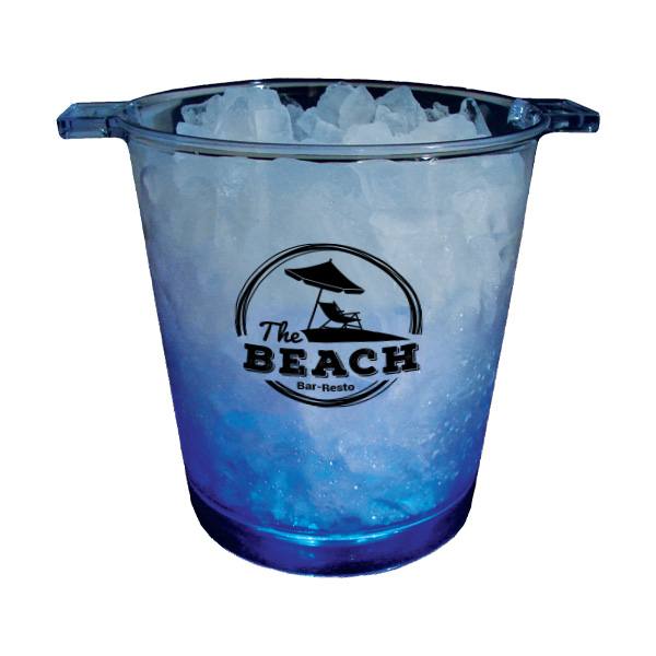 200 Oz. 5-Light Plastic Ice Bucket  Imprinted with Logo (Q369211)