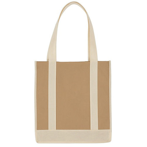 Two-Tone Non-Woven Shopper Tote Bags (12
