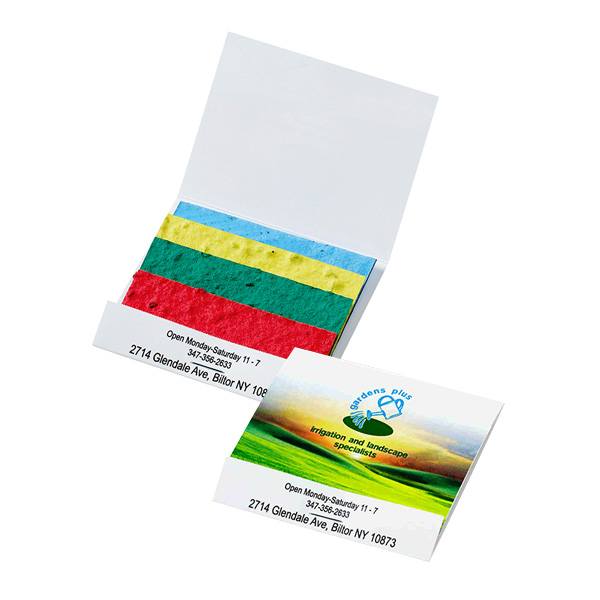 Seed Paper Matchbook: Color Stack With Wildflower Seeds  Imprinted with Logo (Q370422)