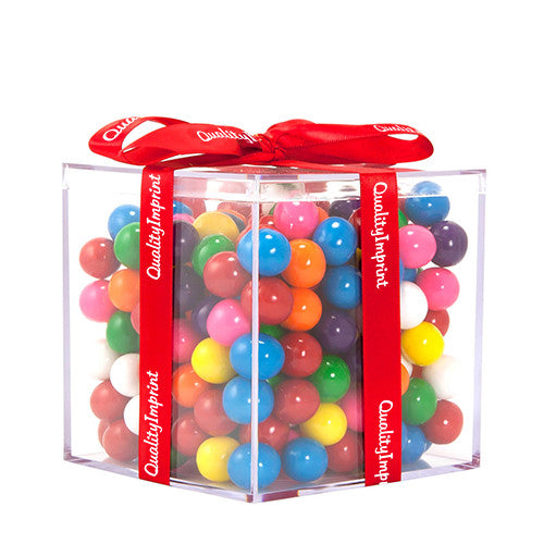 Mini Gumballs in Cube Acrylic Gift Jars (Q371411)