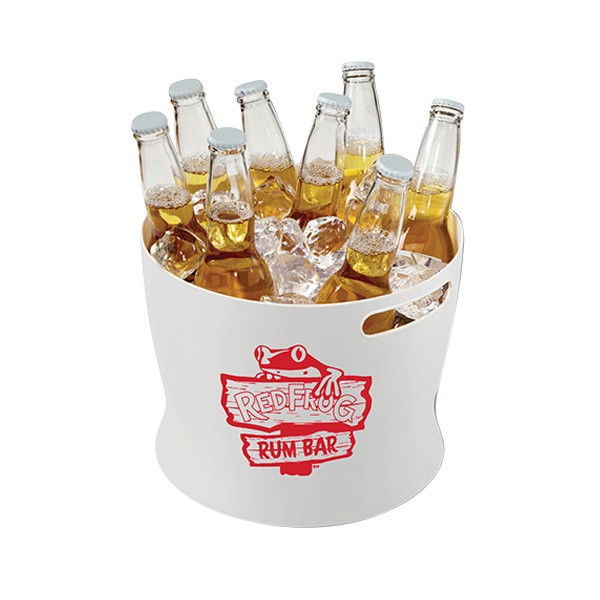 7.5 Qt Plastic Pilsner Bucket With Handles  Imprinted with Logo (Q379211)