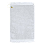Premium Fringed Velour Golf Towel - White (Q381322)