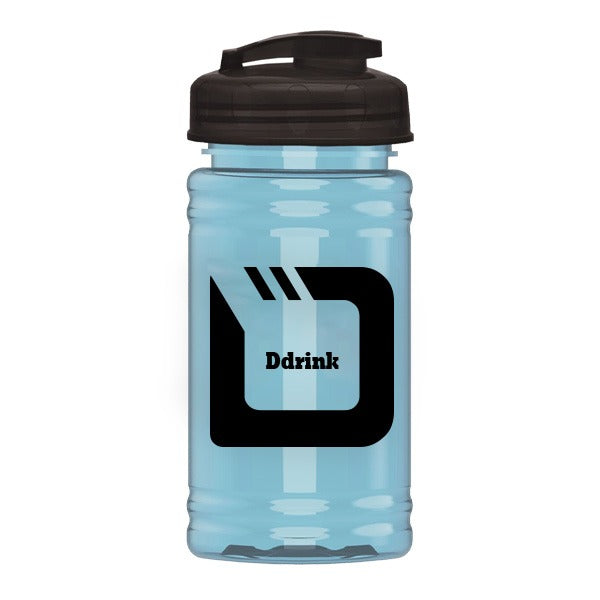 16 Oz. UpCycle - Mini RPet Sports Bottle - USA Flip Lid  Imprinted with Logo (Q381722)