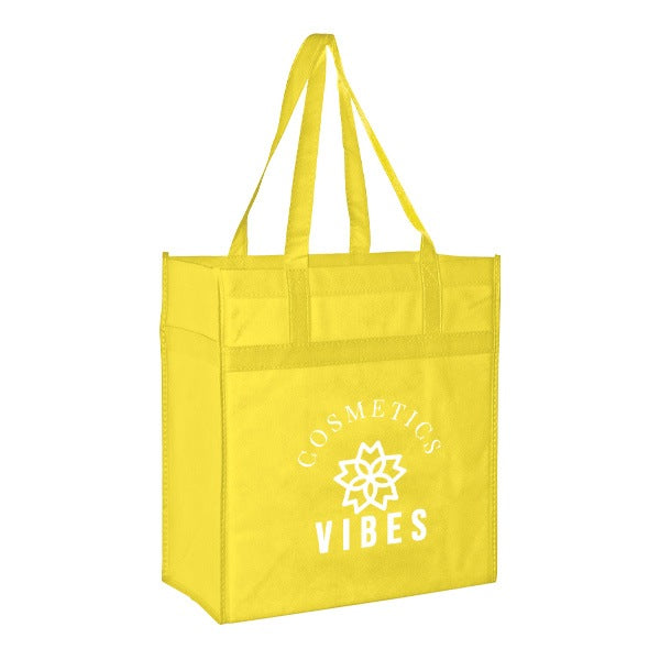 Full Color Non-Woven Grocery Tote Bags 13 X 14  Imprinted with Logo (Q384811)
