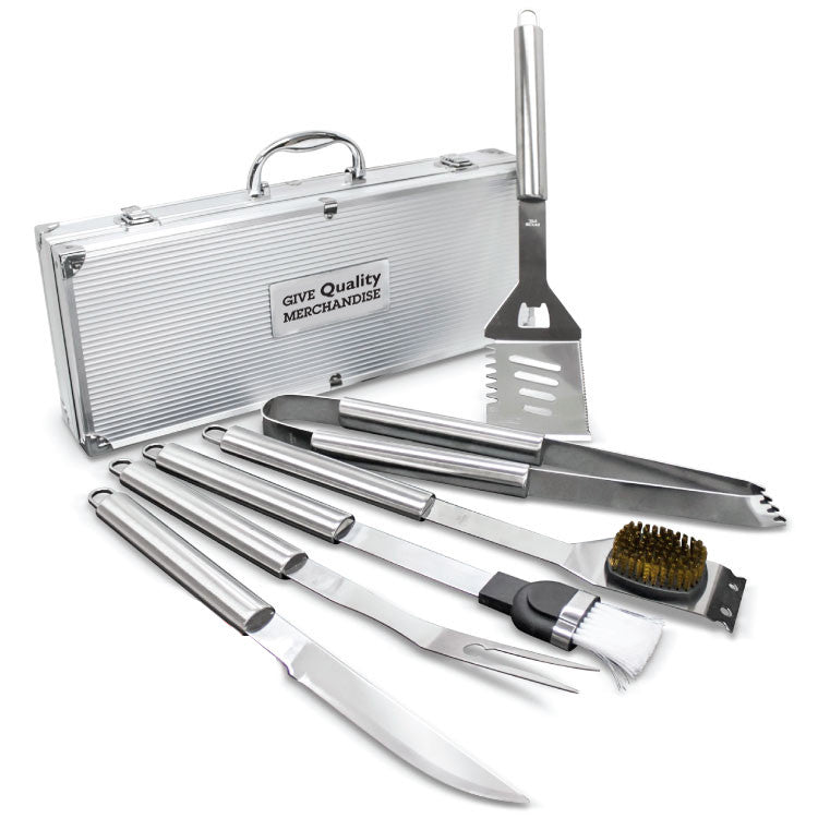 Deluxe BBQ Tool Set (6-piece)  Imprinted with Logo (Q38571)