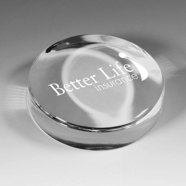 Paperweight - 2 7/8” L x 2 7/8” W x 1”H  Imprinted with Logo (Q389511)