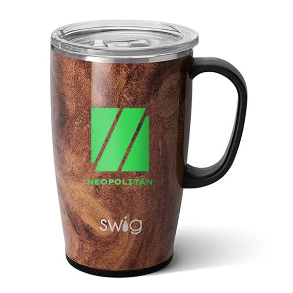 18 Oz. Swig Insulated Mug - Black Walnut (Q390522)