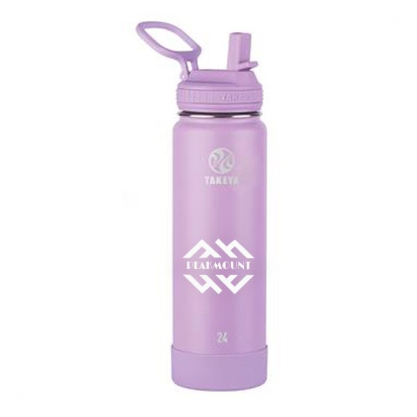 24 Oz. Takeya Actives Straw Lid Bottle - Lilac  Imprinted with Logo (Q391622)