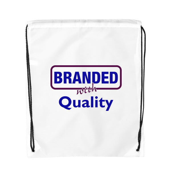 Ventoux 210D Polyester Drawstring Cinch Backpacks - Full Color  Imprinted with Logo (Q395711)