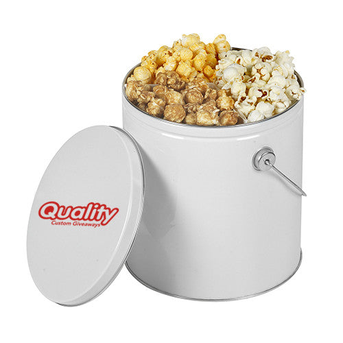 1 Gallon Popcorn Tin/Trio  Imprinted with Logo (Q39742)