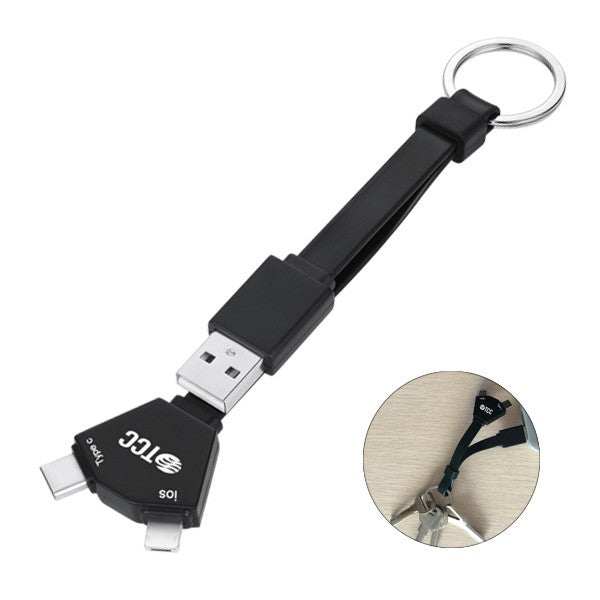 Kelso 22cm TPE 3 In1 Charging Cables  Imprinted with Logo (Q397422)
