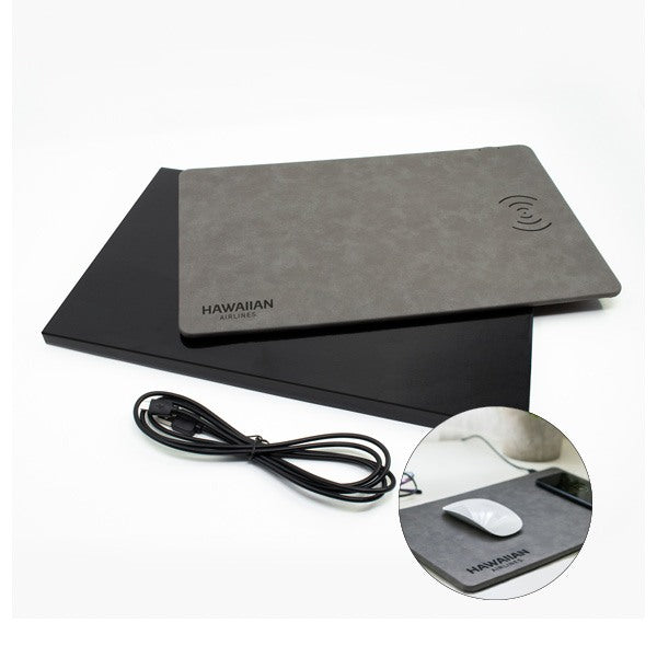 Leon - Wireless Chargers Vegan Leather Mouse Pads (Q399911)
