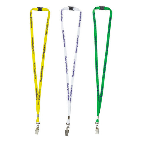 3/8 Silkscreen Lanyard and Badge Holder Attachment with Swivel - Lanyards  with Logo - Q403235 QI