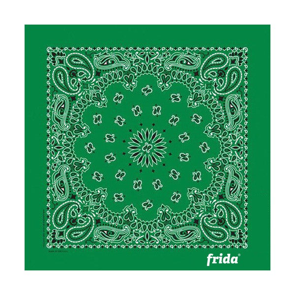22 In Traditional USA Paisleys Bandana - Kelly-Green (Q406522)