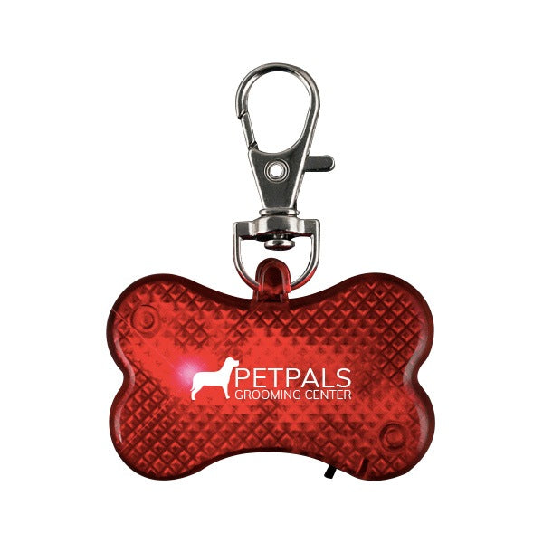 Red Led Dog Bone Pet Safety Lights (Q407711)