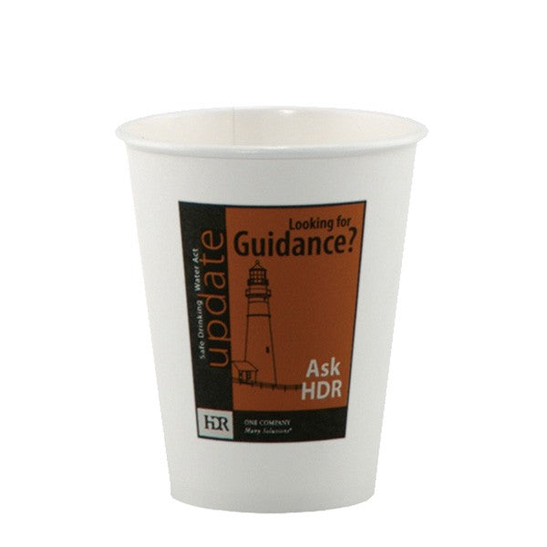 8 Oz. White Tradition Paper Cups  Imprinted with Logo (Q412211)