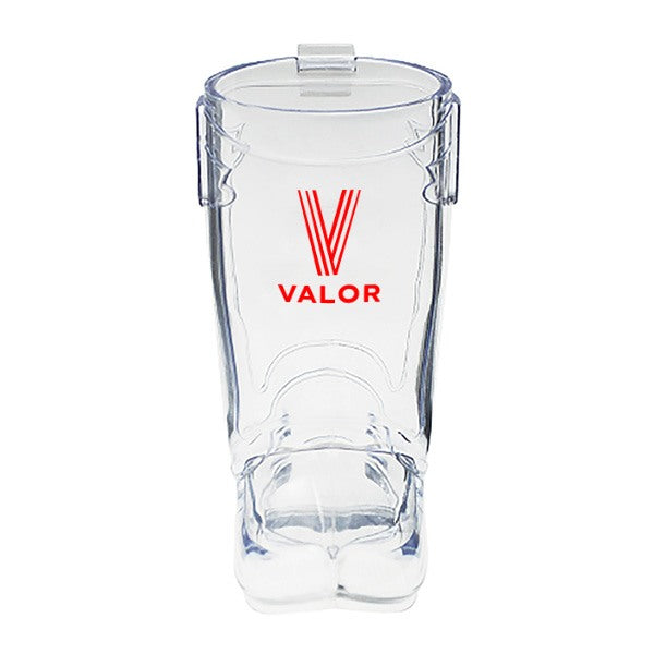 2 Oz. Plastic Cowboy Boot Hook Shot Glass  Imprinted with Logo (Q412522)
