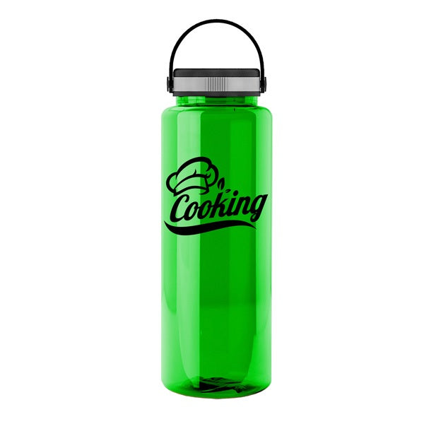 32 Oz. Guzzler - Trans. Bottle - EZ-Grip Lid  Imprinted with Logo (Q412722)