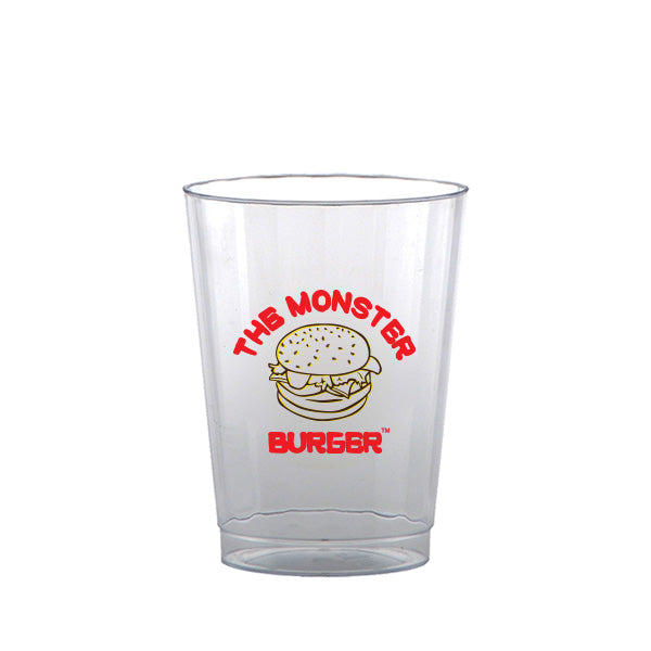 10 Oz. Clear Fluted Digital Plastic Cup  Imprinted with Logo (Q422211)
