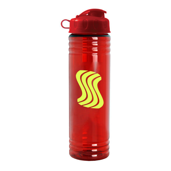 24 Oz. Slim Fit Water Bottle - Flip Lid  Imprinted with Logo (Q423722)